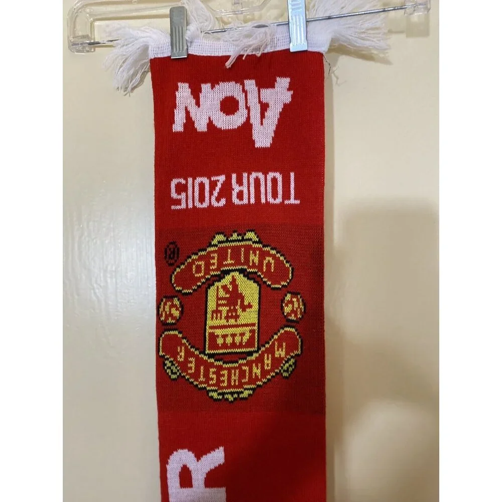 Manchester United Scarf Official Tour 2015 AON Muffler Acrylic EUC